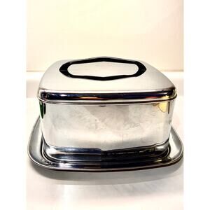 Vintage Chrome Cake Carrier